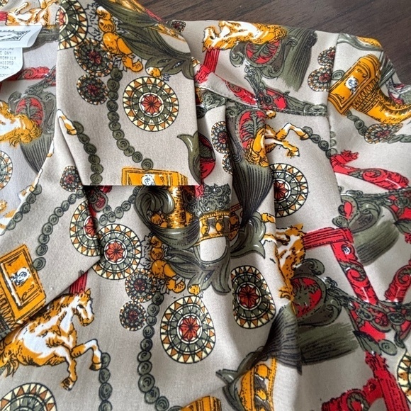 Vintage Ladies made in USA Frayne blouse with horse pattern size vintage 14 - Picture 4 of 9